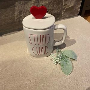 Rae Dunn Valentine Stupid Cupid with topper